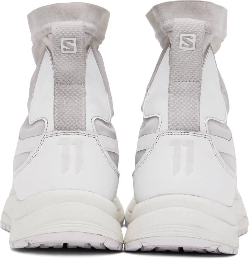 11 by Boris Bidjan Saberi Gray & White Salomon Edition Bamba 2 High Sneakers