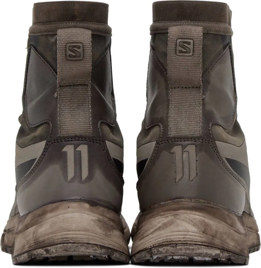 11 by Boris Bidjan Saberi Taupe Salomon Edition Bamba 2 High Sneakers