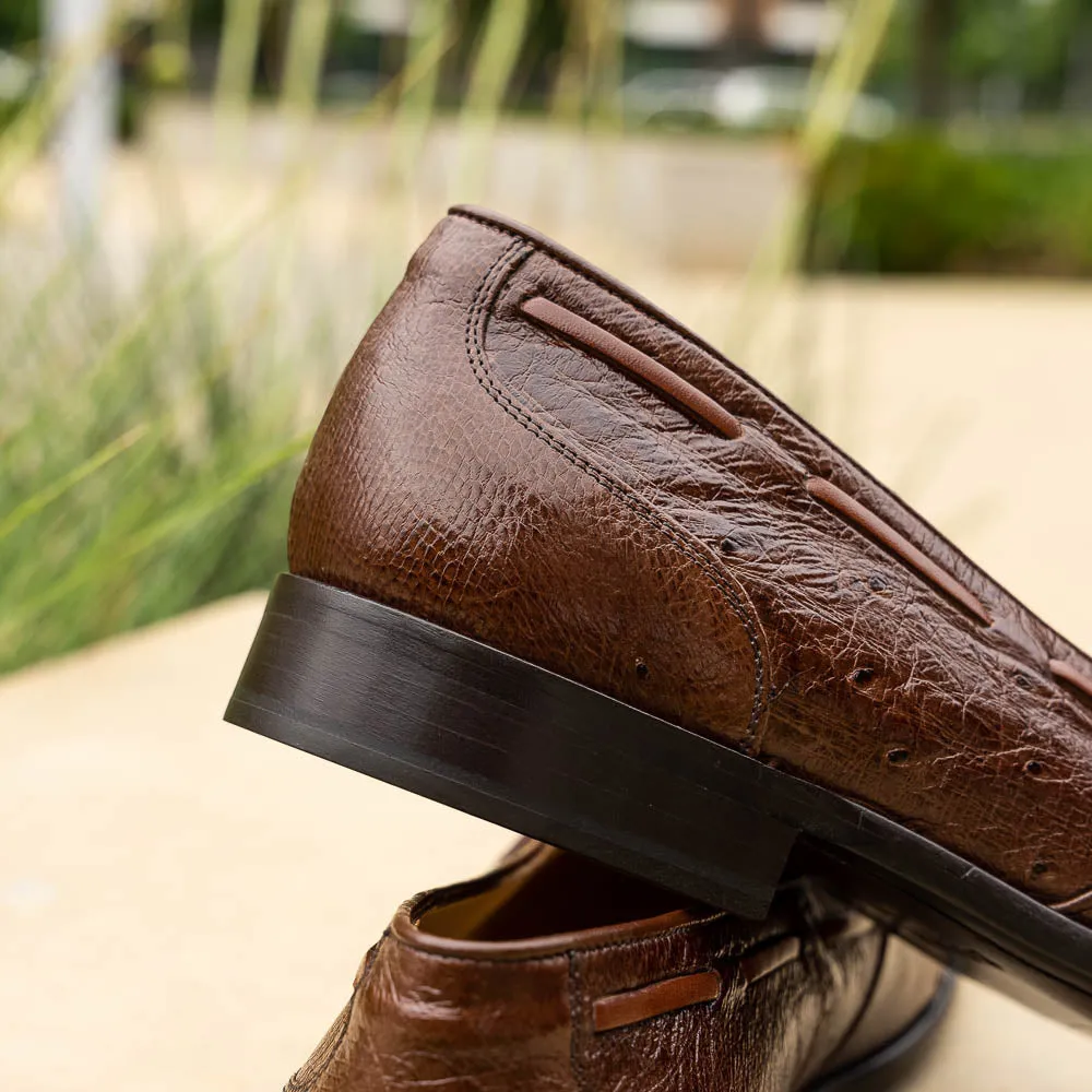 13-581-BRN FRANCO Ostrich Tassel Loafer, Brown