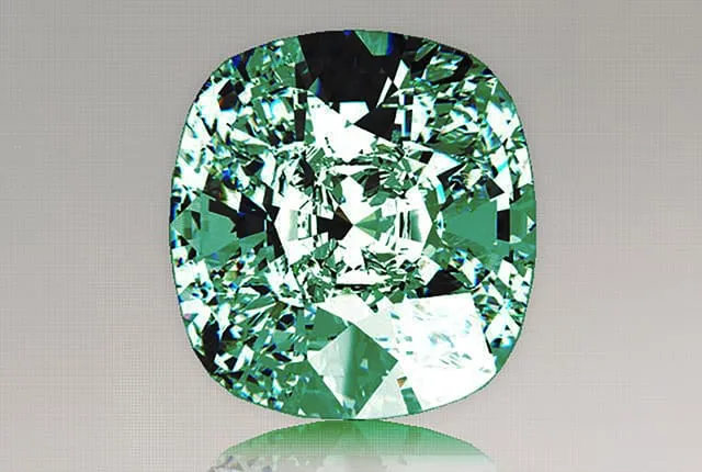 2.58 Carat Cushion Green Lab Diamond