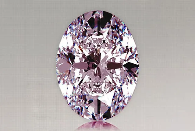 3.50 Carat Oval Pink Lab Diamond