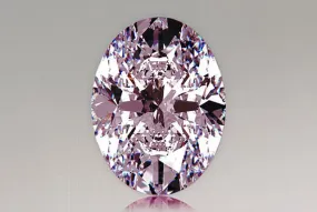 3.50 Carat Oval Pink Lab Diamond