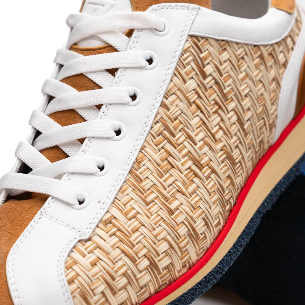 65-375-BRN RIPI Calfskin Hand Weave Sneaker Brown