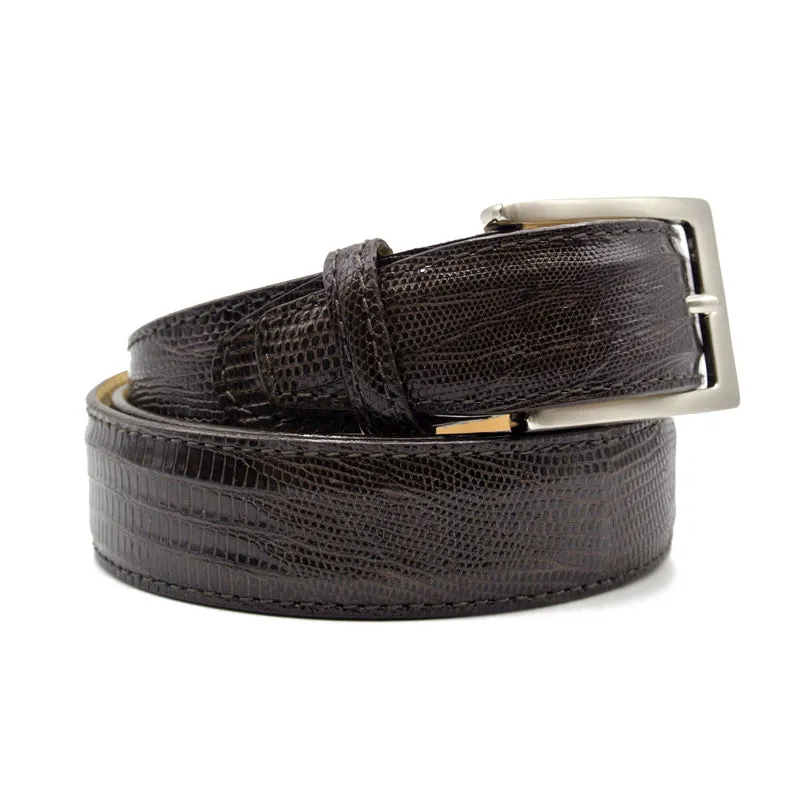 74-350-BRN BELT TEJU LIZARD, Brown