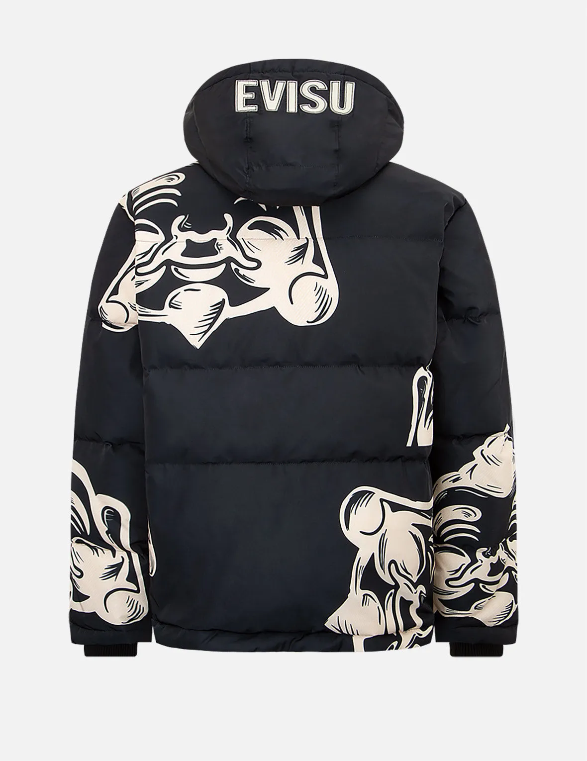 Allover Godhead Print Down Jacket