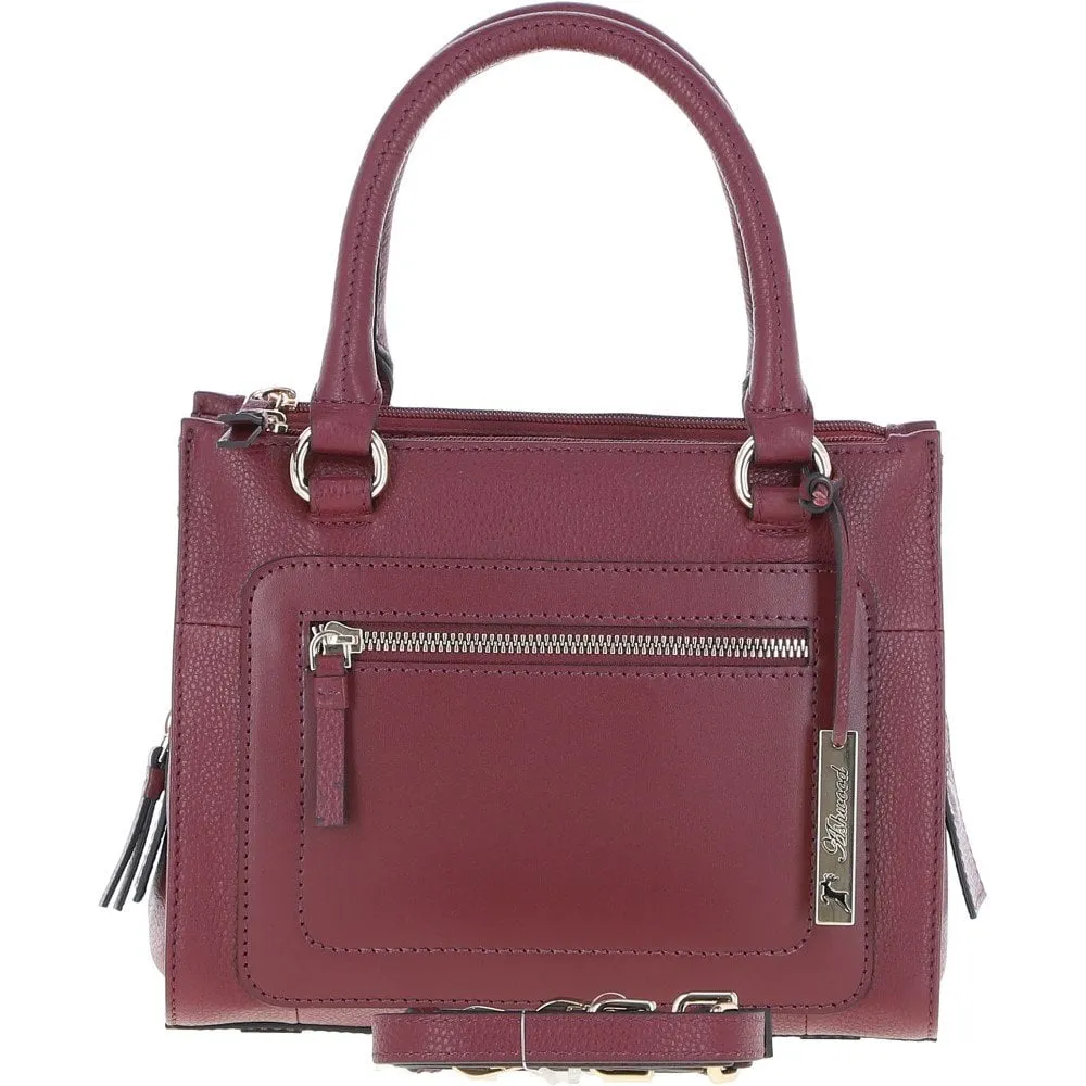 Ashwood Three Section Leather Tote Shoulder Bag Wine: Z-73