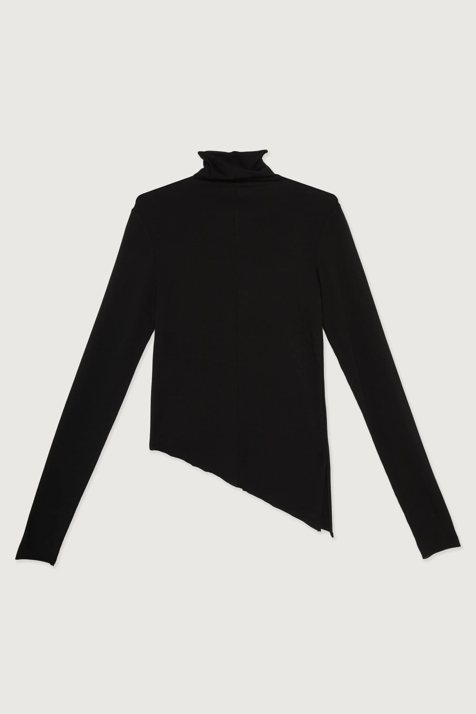 ASYMMETRICAL HEM TURTLENECK TOP