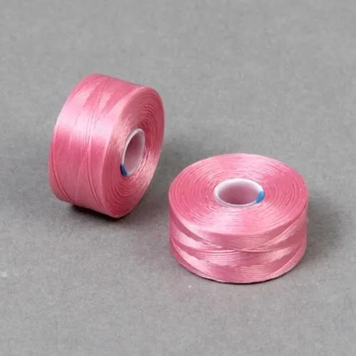 Beading Thread, Superlon, (S-Lon), Tex45, Size D, Pink, 70m