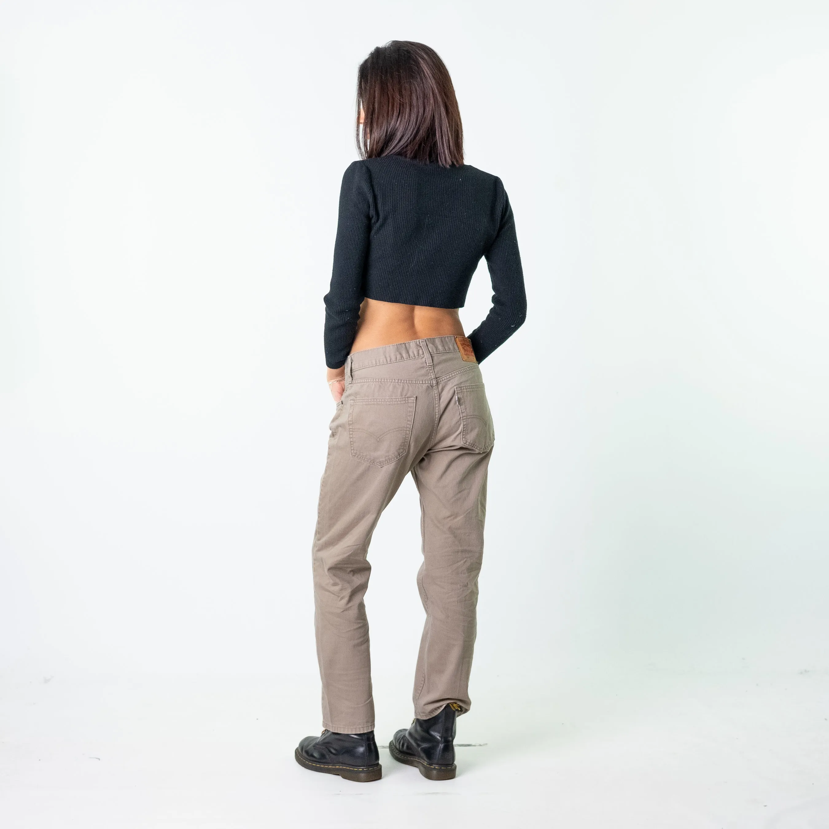 Beige Tan 90s Levi's 559 Cargo Skater Trousers Pants Jeans (31x30)