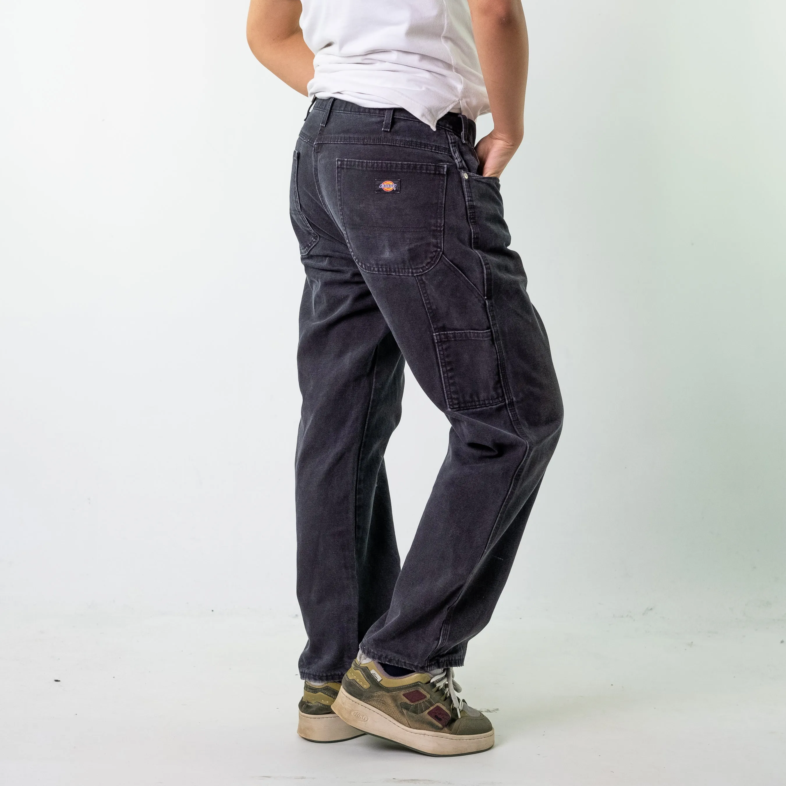 Black 90s Dickies  Cargo Skater Trousers Pants Jeans (34x30)