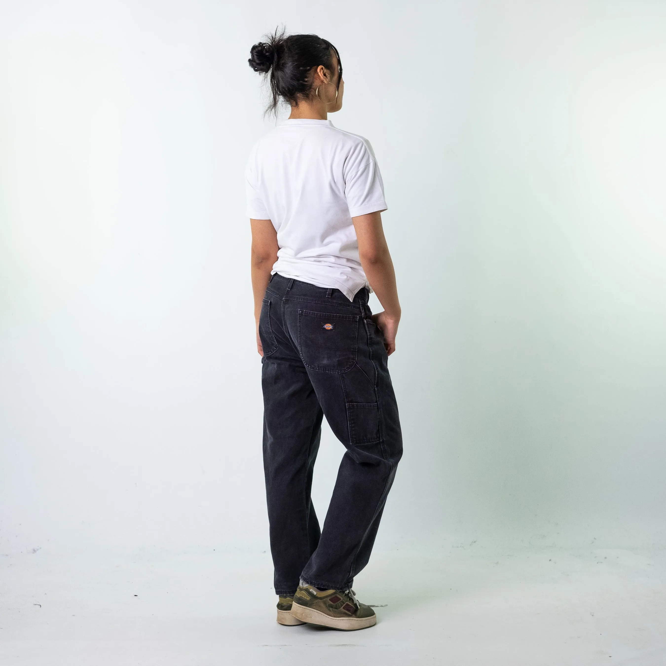 Black 90s Dickies  Cargo Skater Trousers Pants Jeans (34x30)