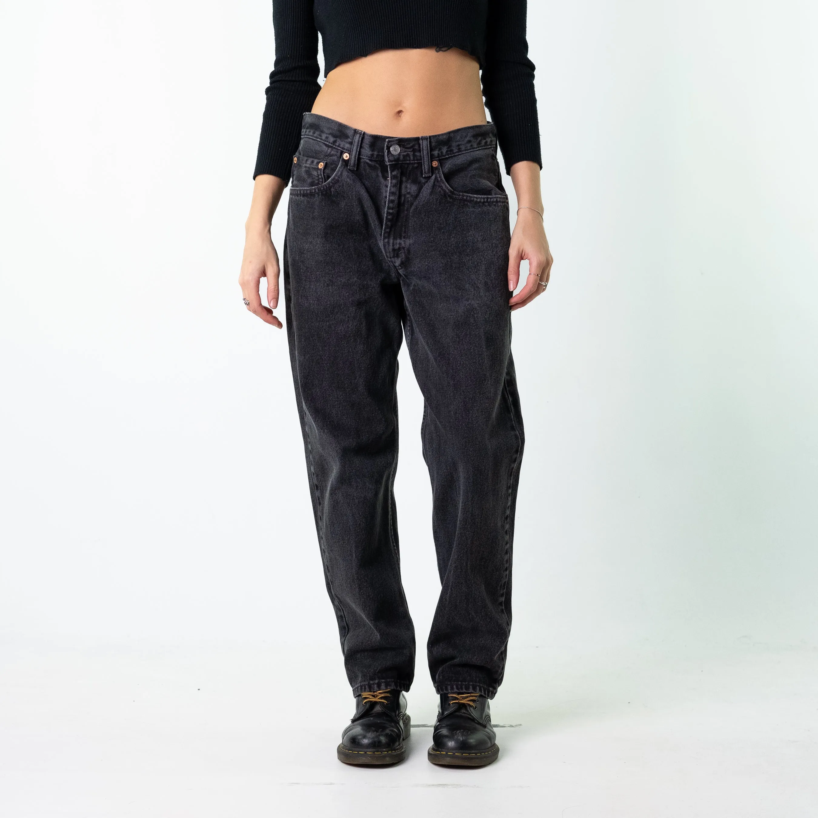 Black 90s Levi's 550s Cargo Skater Trousers Pants Jeans (32x30)