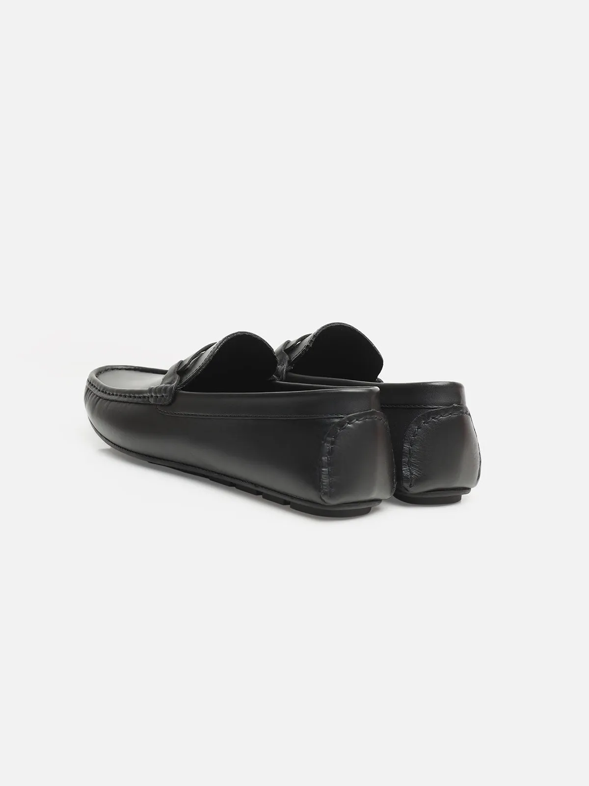 Black Leather Loafers - FAMS24-066