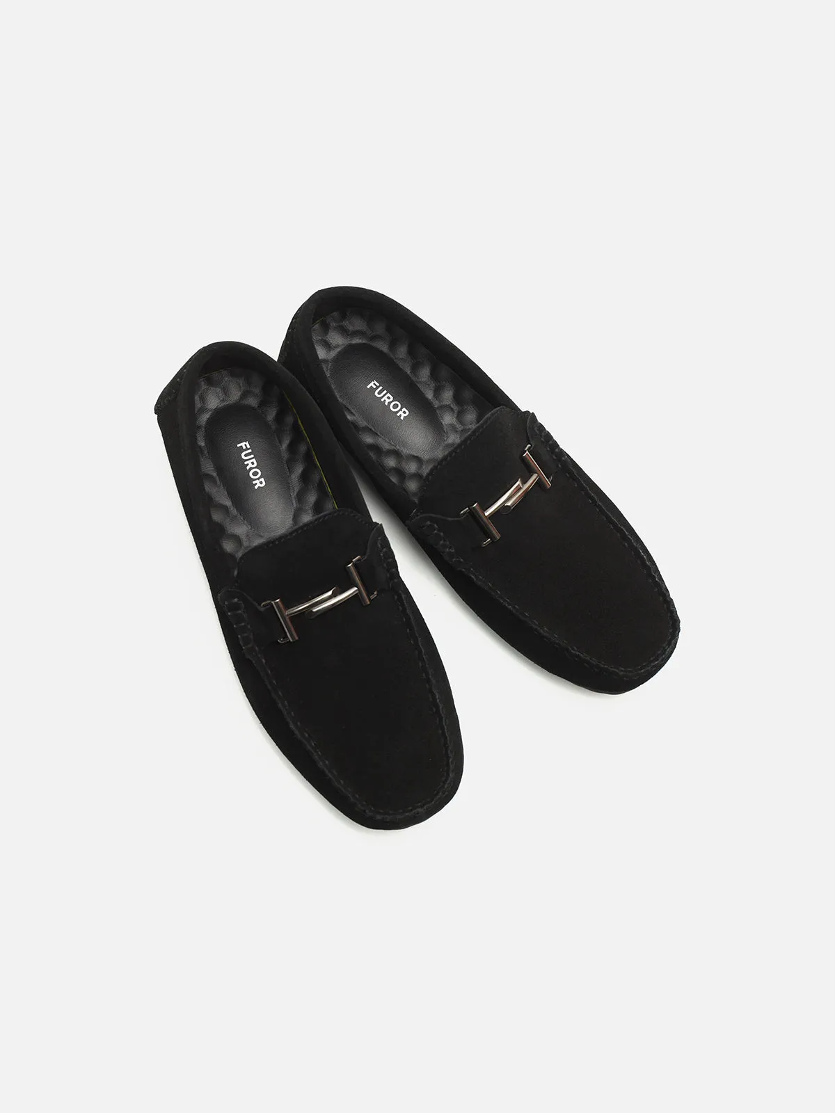 Black Suede Loafers - FAMS24-069