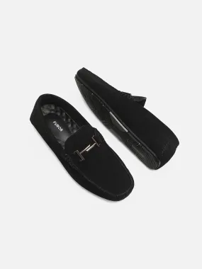 Black Suede Loafers - FAMS24-069