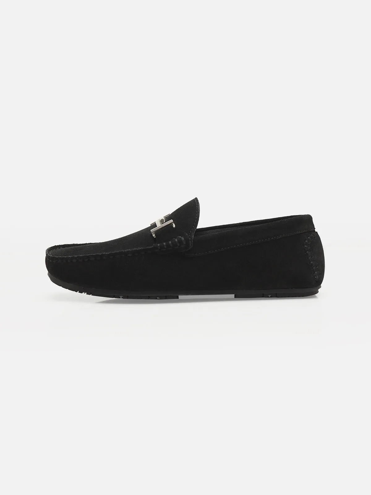 Black Suede Loafers - FAMS24-069