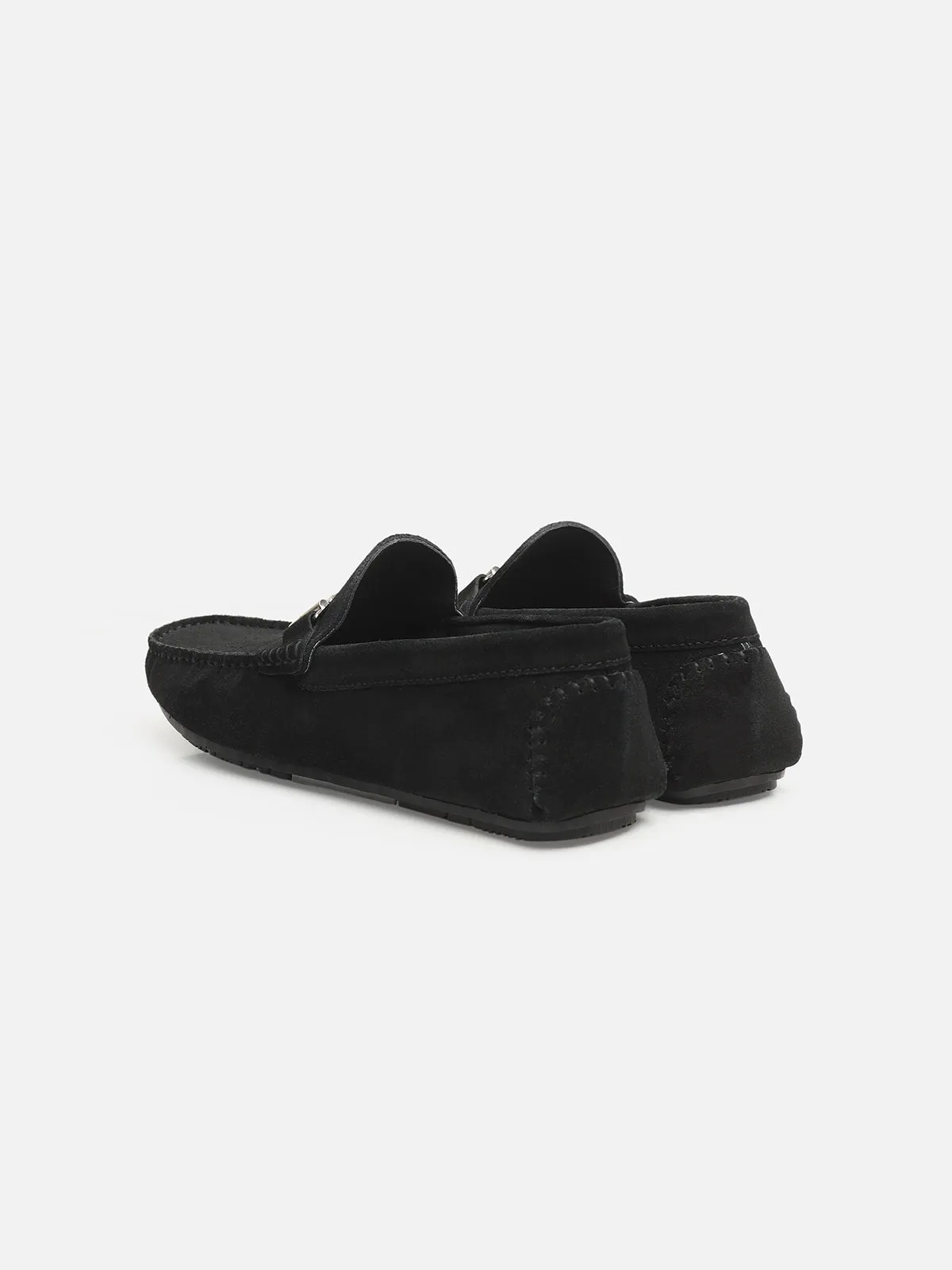 Black Suede Loafers - FAMS24-069