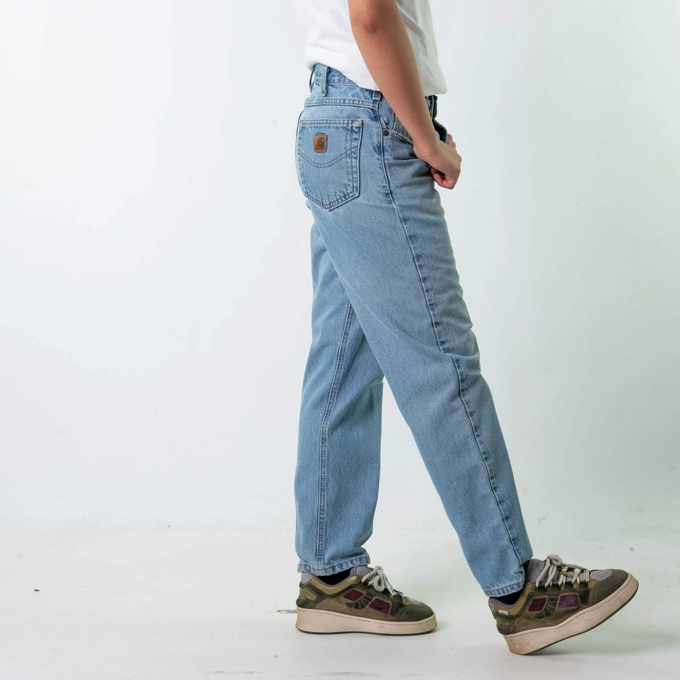 Blue Denim 90s Carhartt  Cargo Skater Trousers Pants Jeans (33x32)