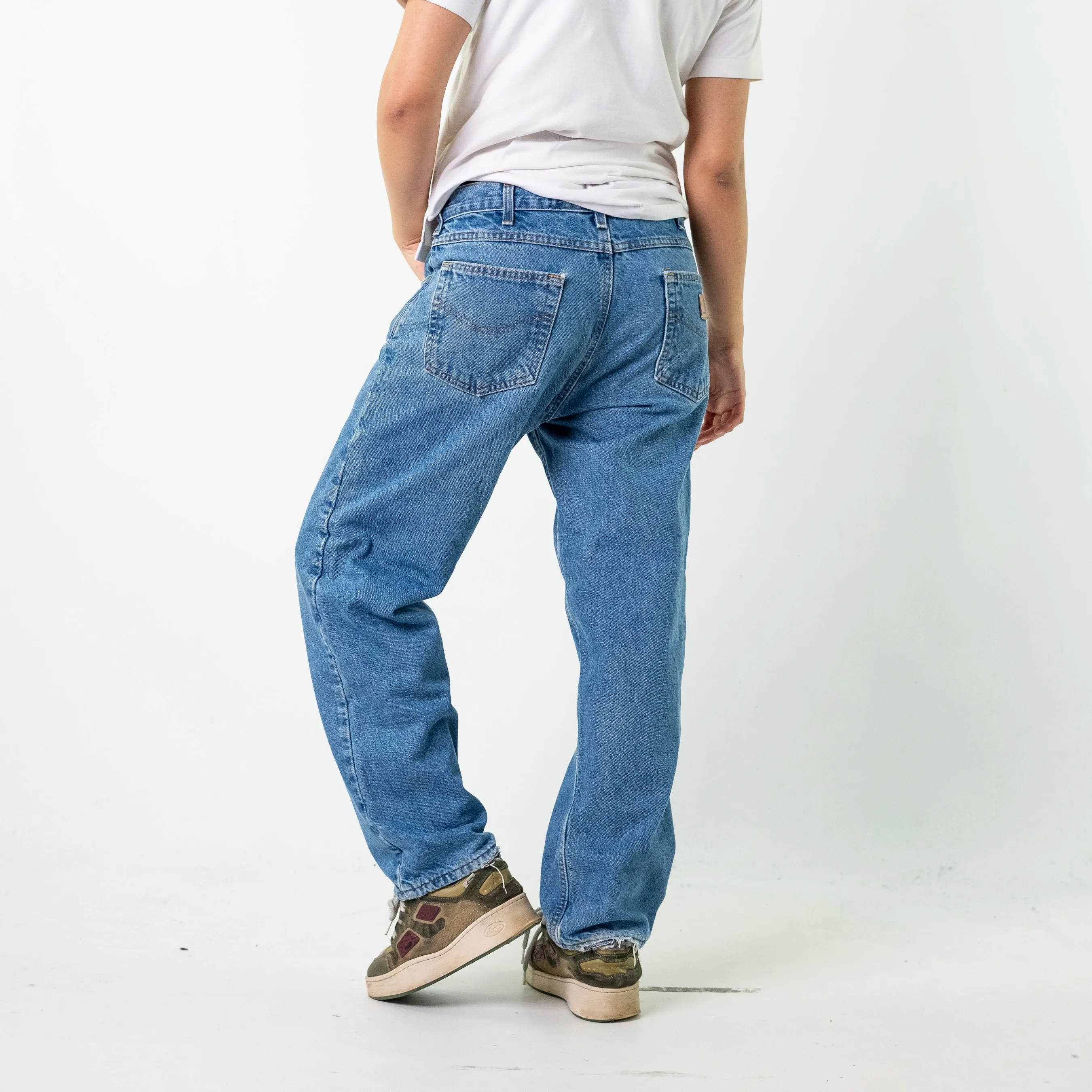 Blue Denim 90s Carhartt  Cargo Skater Trousers Pants Jeans (34x30)