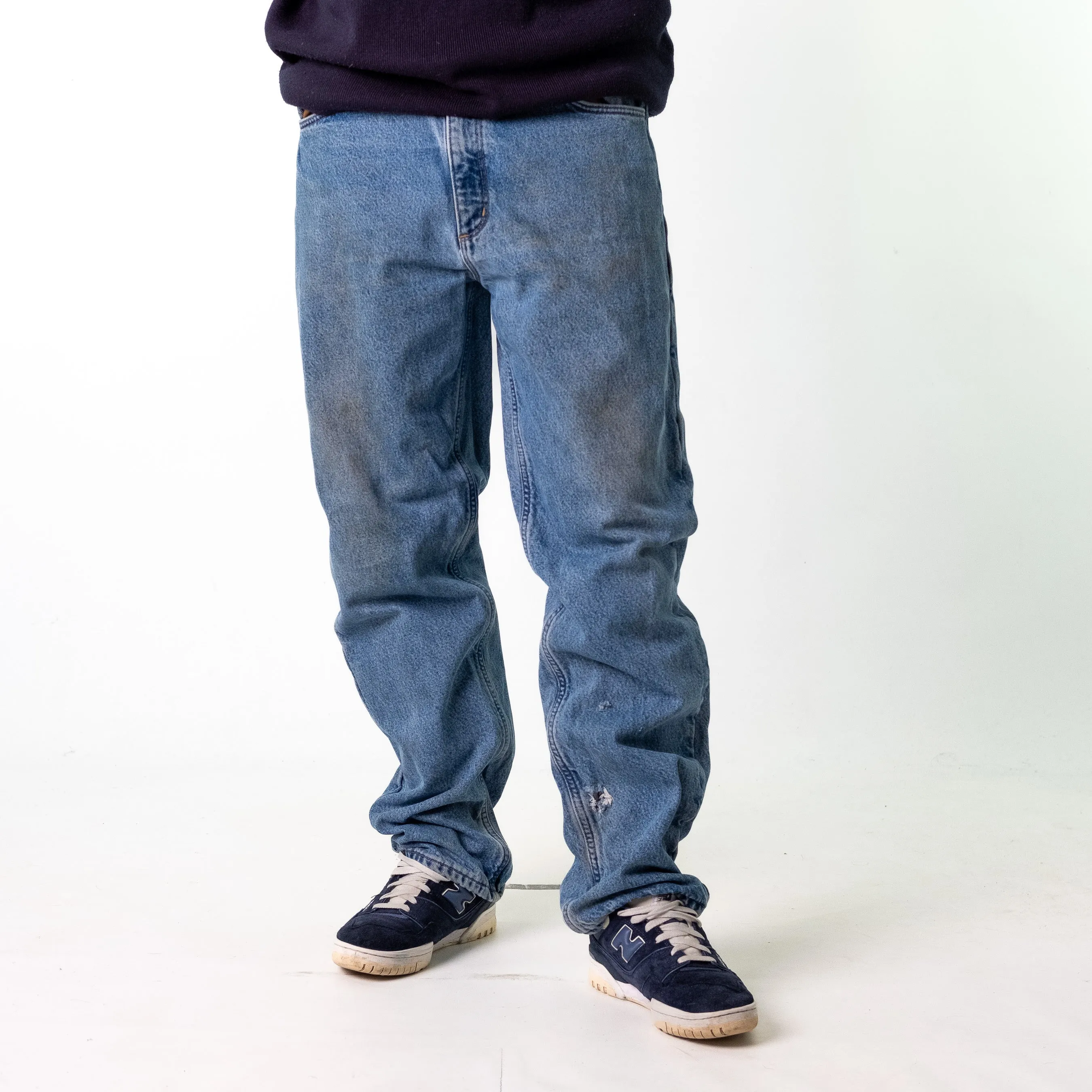 Blue Denim 90s Carhartt  Cargo Skater Trousers Pants Jeans (36x32)