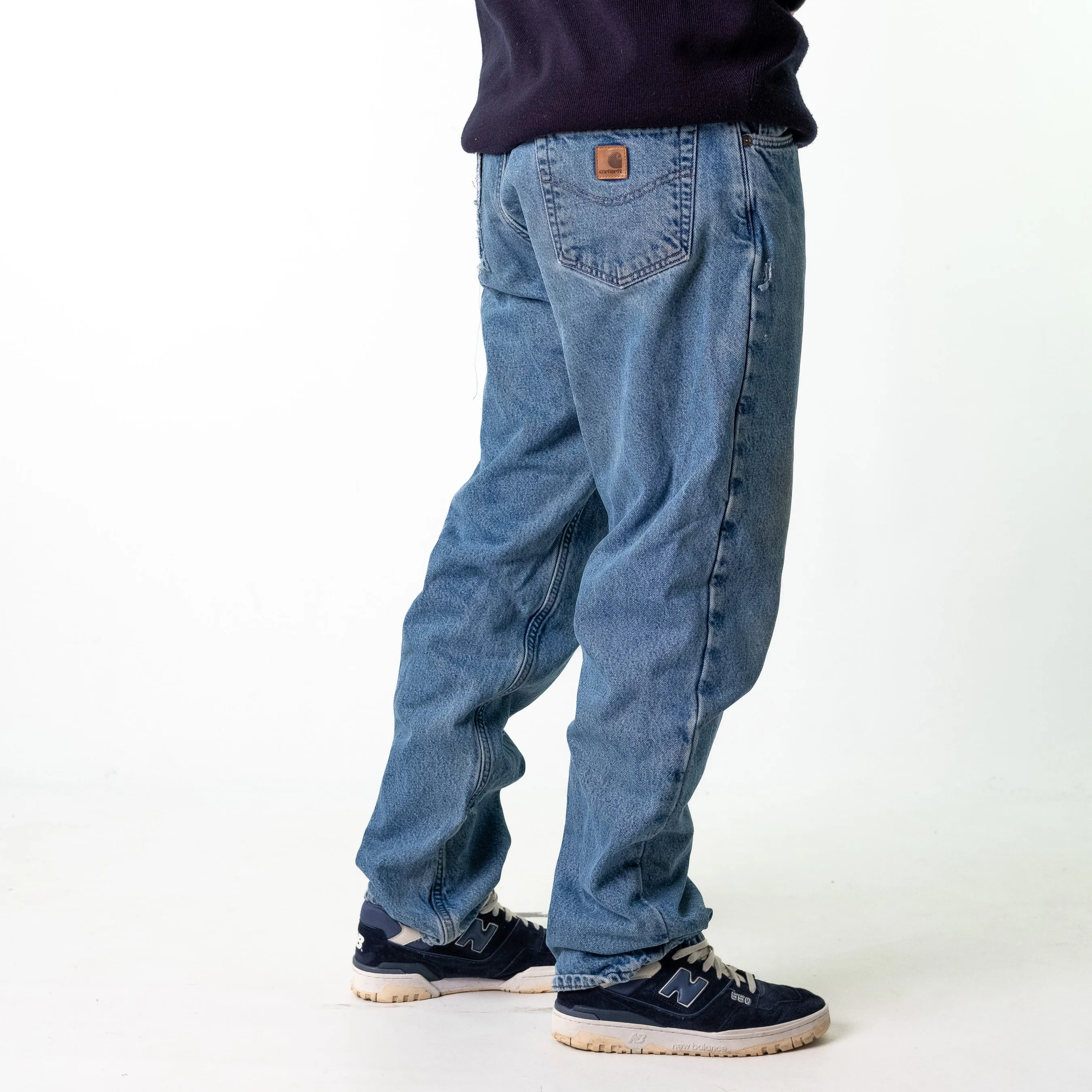 Blue Denim 90s Carhartt  Cargo Skater Trousers Pants Jeans (36x32)