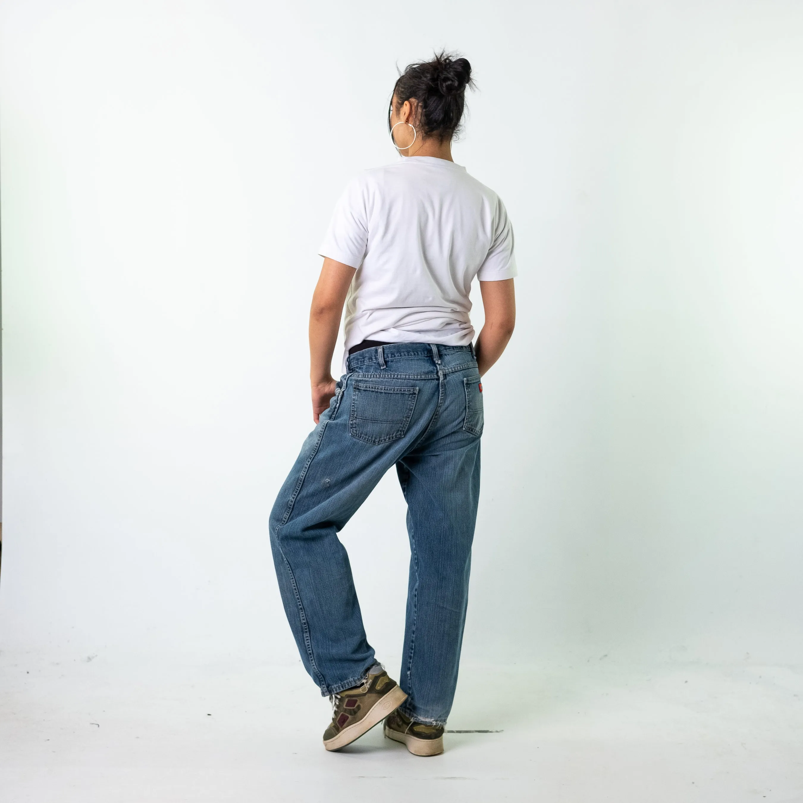 Blue Denim 90s Dickies  Cargo Skater Trousers Pants Jeans (36x30)