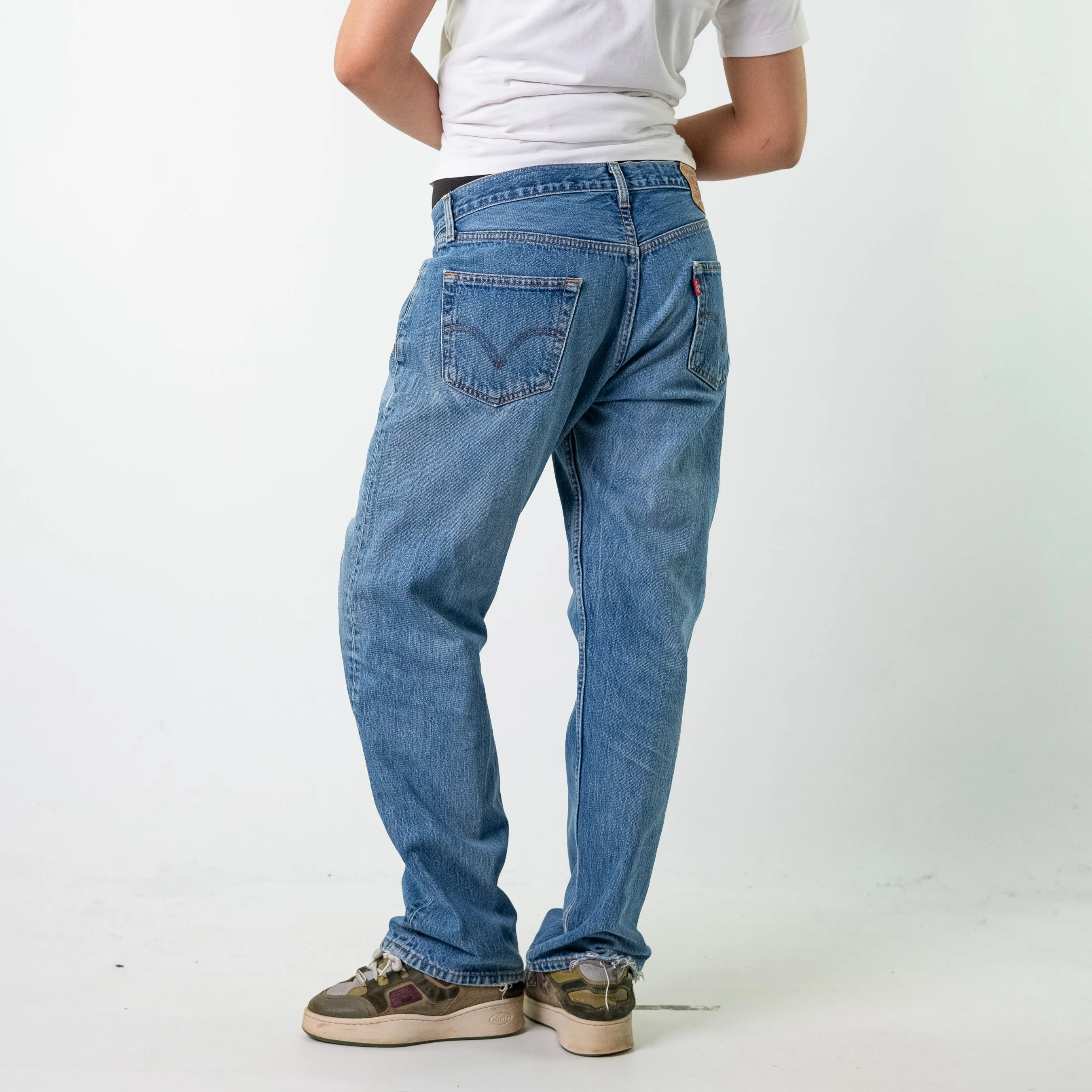 Blue Denim 90s Levi's 501 Cargo Skater Trousers Pants Jeans (36x32)