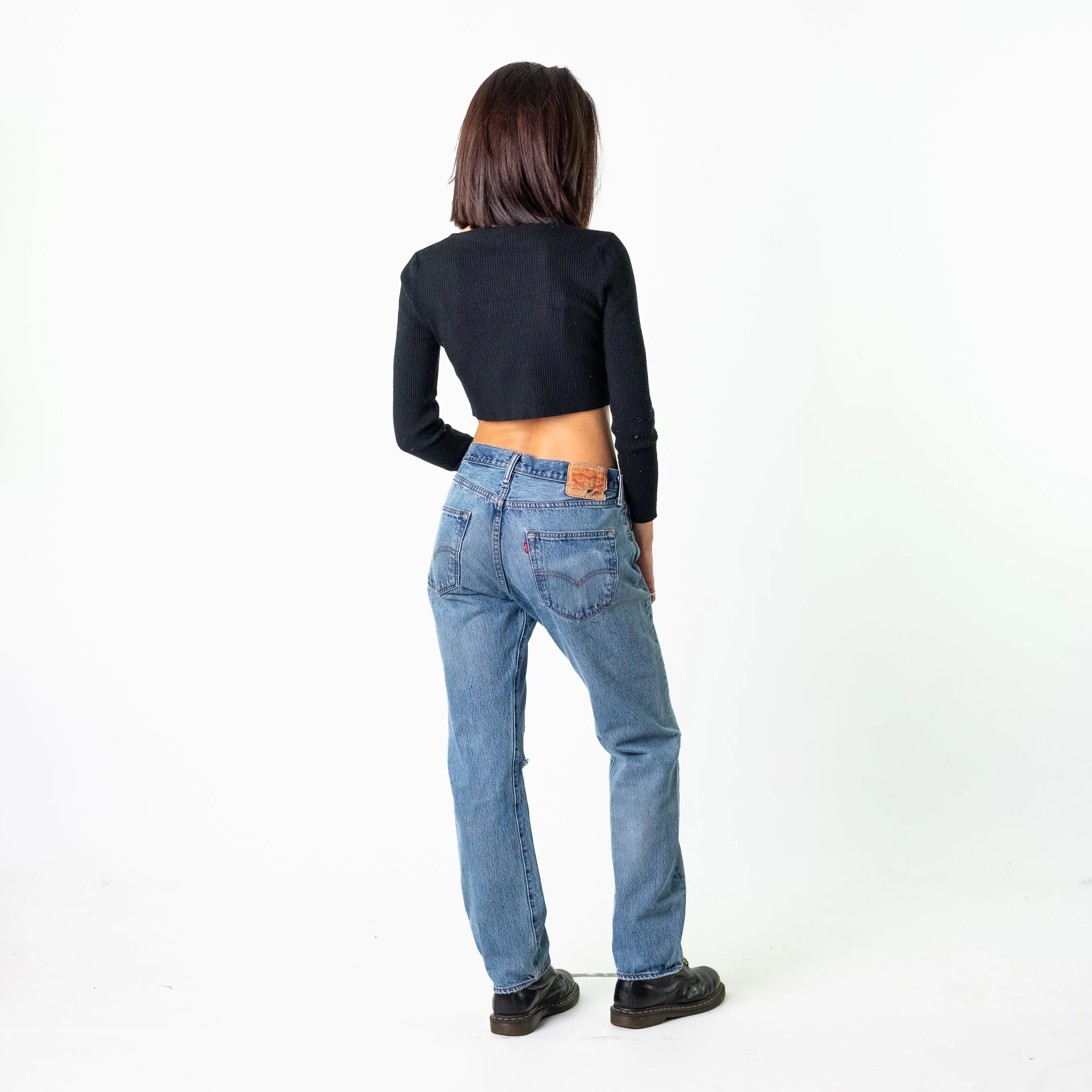 Blue Denim 90s Levi's 501s Cargo Skater Trousers Pants Jeans (32x30)