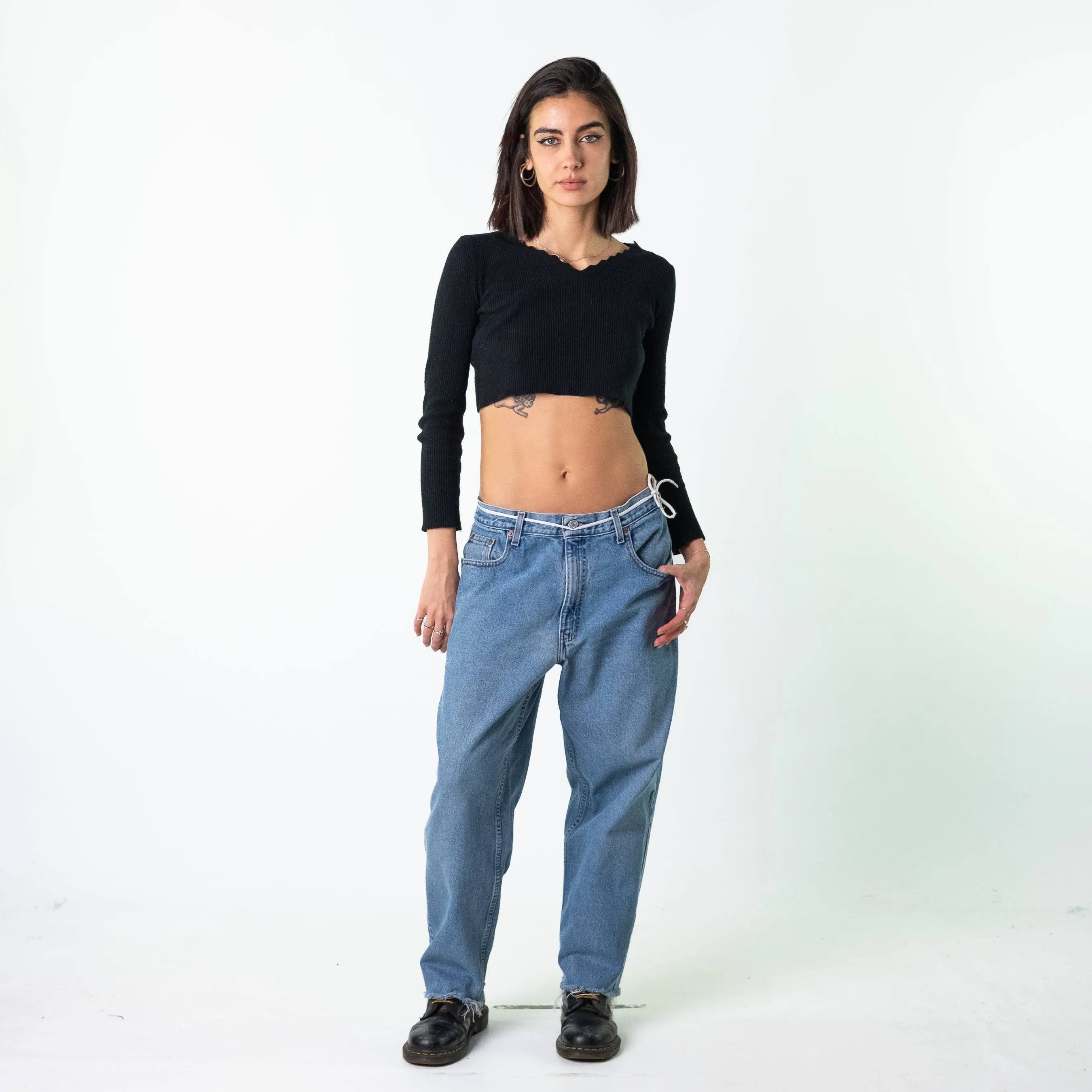 Blue Denim 90s Levi's 560S Cargo Skater Trousers Pants Jeans (34x28)