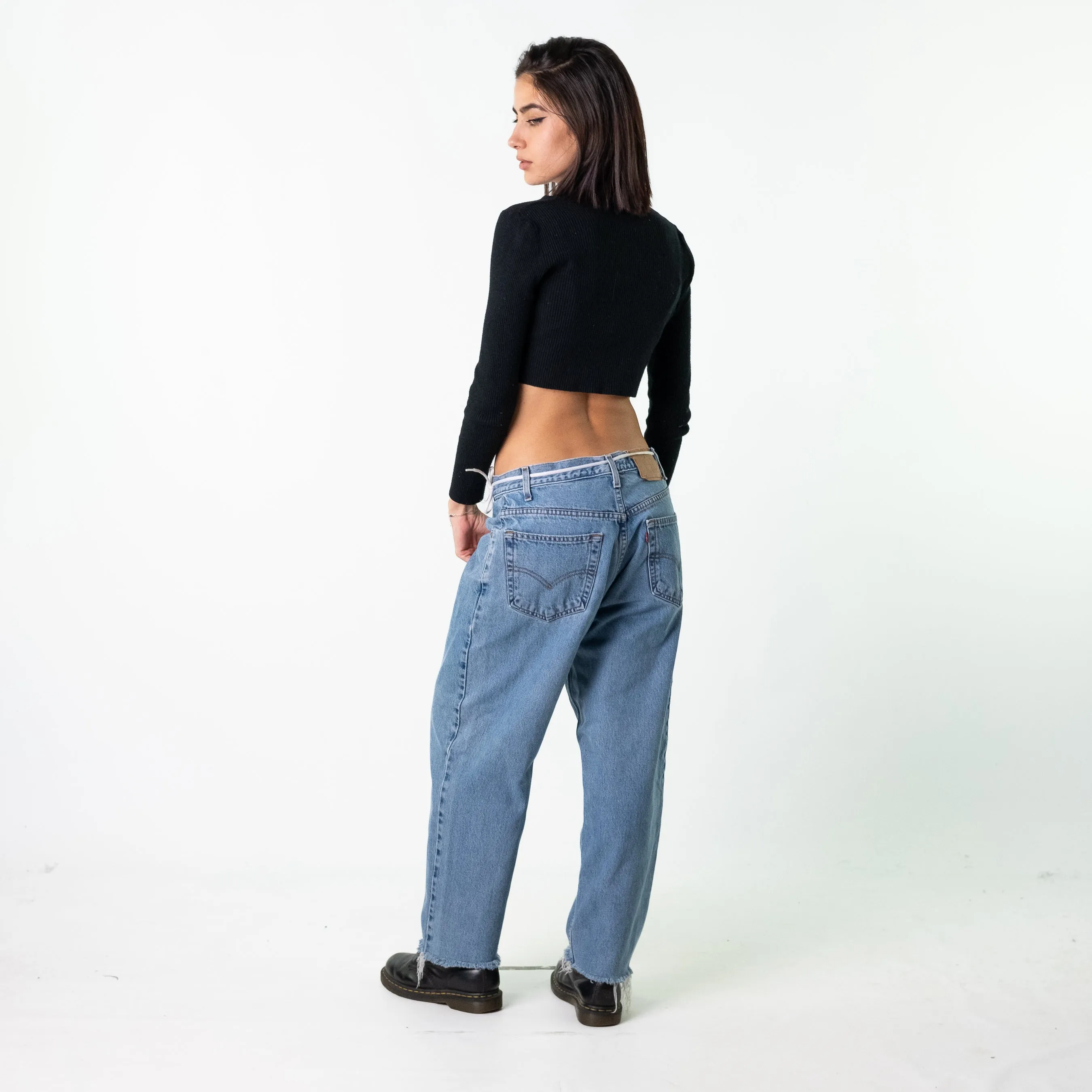 Blue Denim 90s Levi's 560S Cargo Skater Trousers Pants Jeans (34x28)