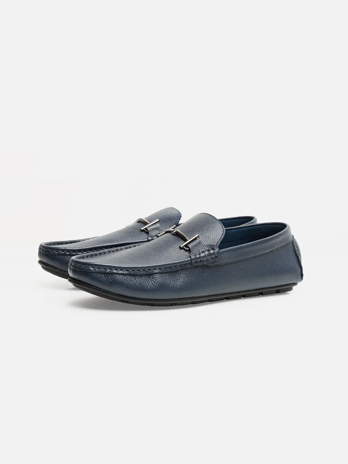 Blue Leather Loafers - FAMS24-067