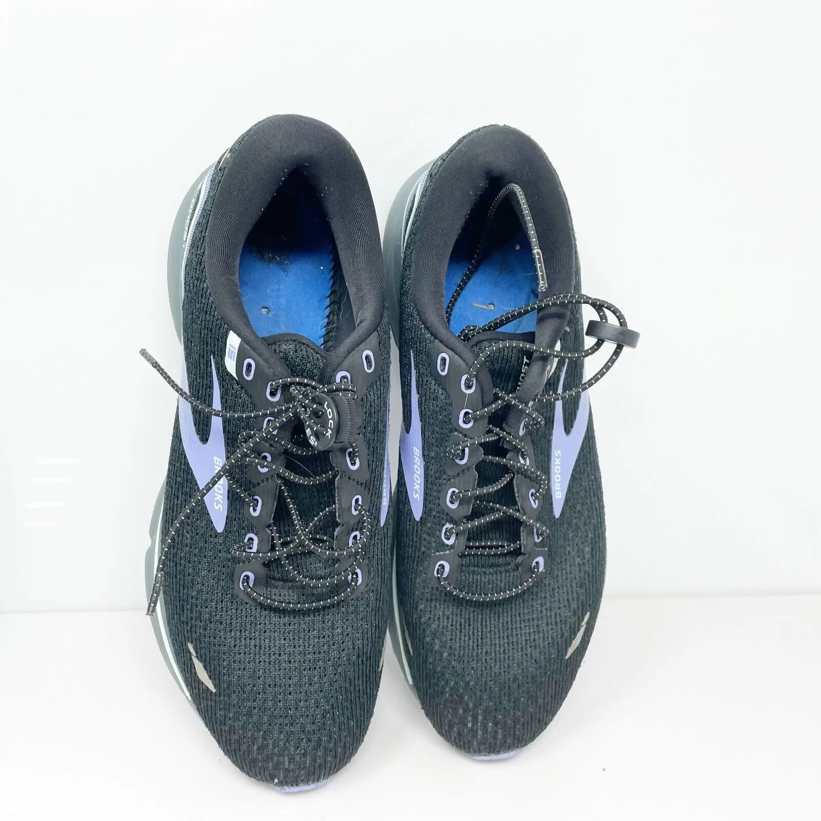 Brooks Womens Ghost 15 1203801B011 Black Running Shoes Sneakers Size 9.5 B