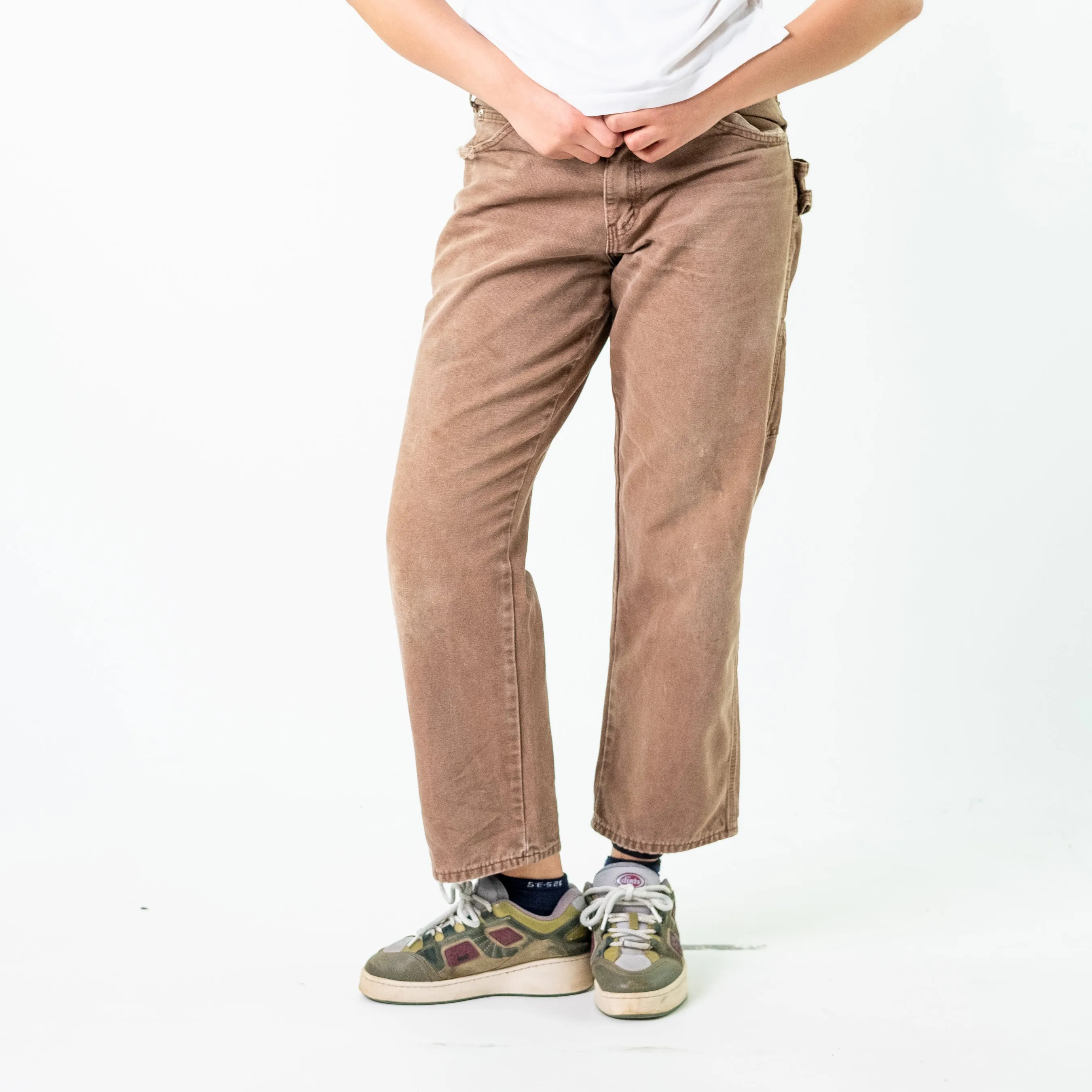 Brown 90s Dickies  Cargo Skater Trousers Pants Jeans (32x30)