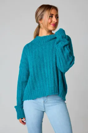 Buddy Love Hadley Knit Sweater-Teal