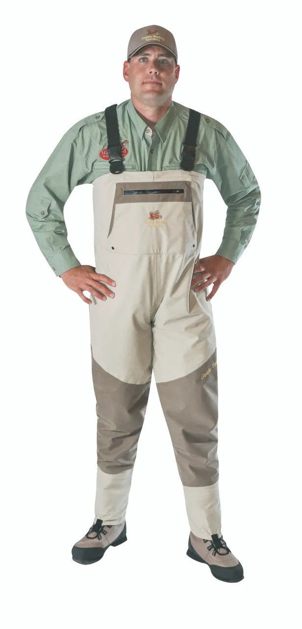 Caddis Short Stout - Beige/Brown Northern Guide Breathable Stockingfoot Waders