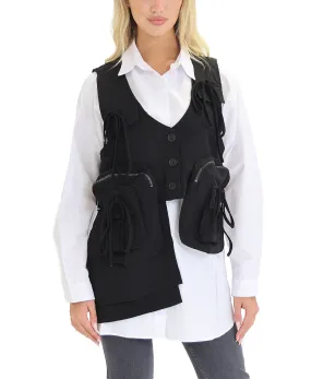 Cargo Vest & Blouse Set- 2 Pc Set