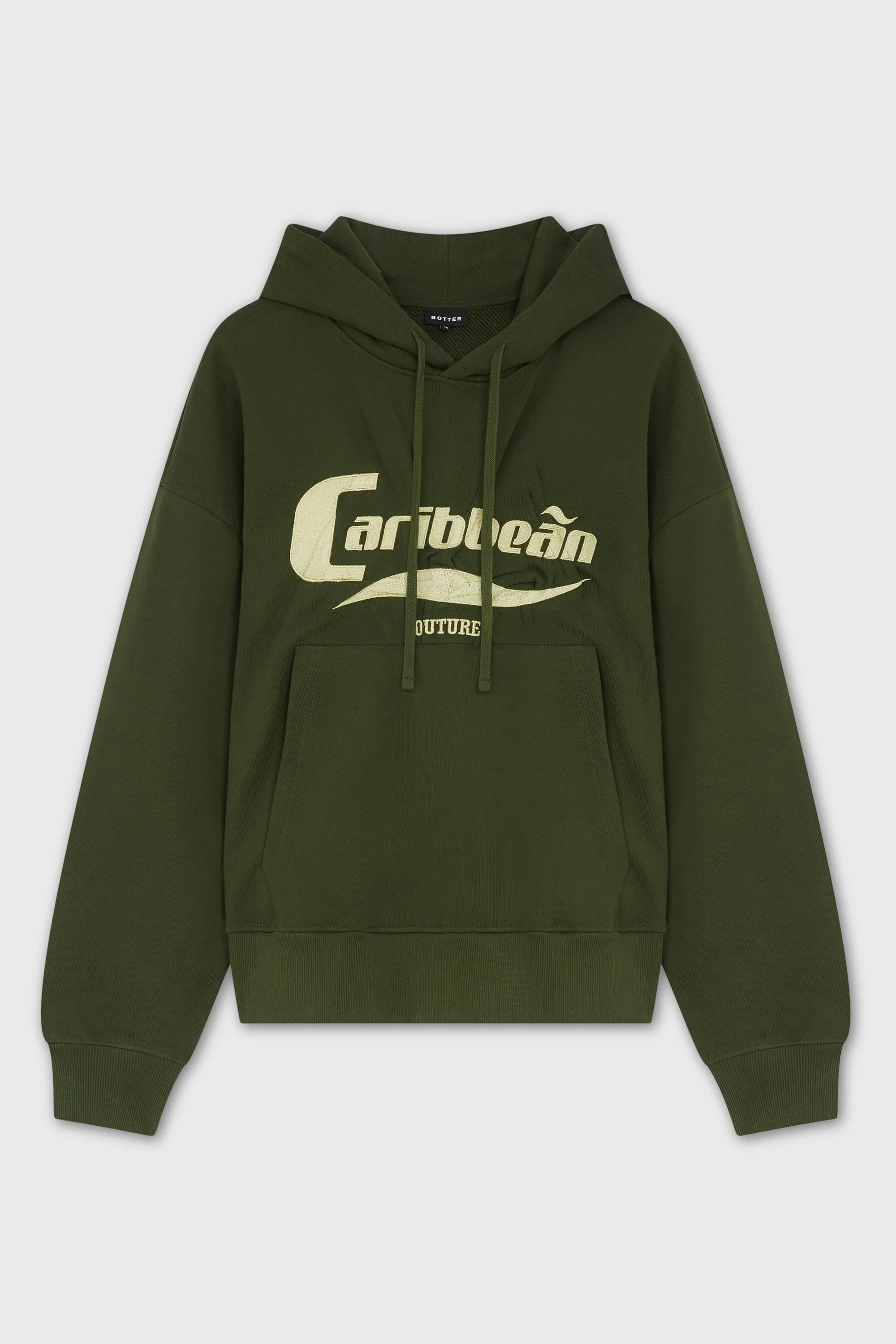 CARIBBEAN WRINKLE HOODIE SEAWEED GREEN