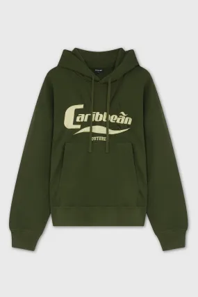 CARIBBEAN WRINKLE HOODIE SEAWEED GREEN