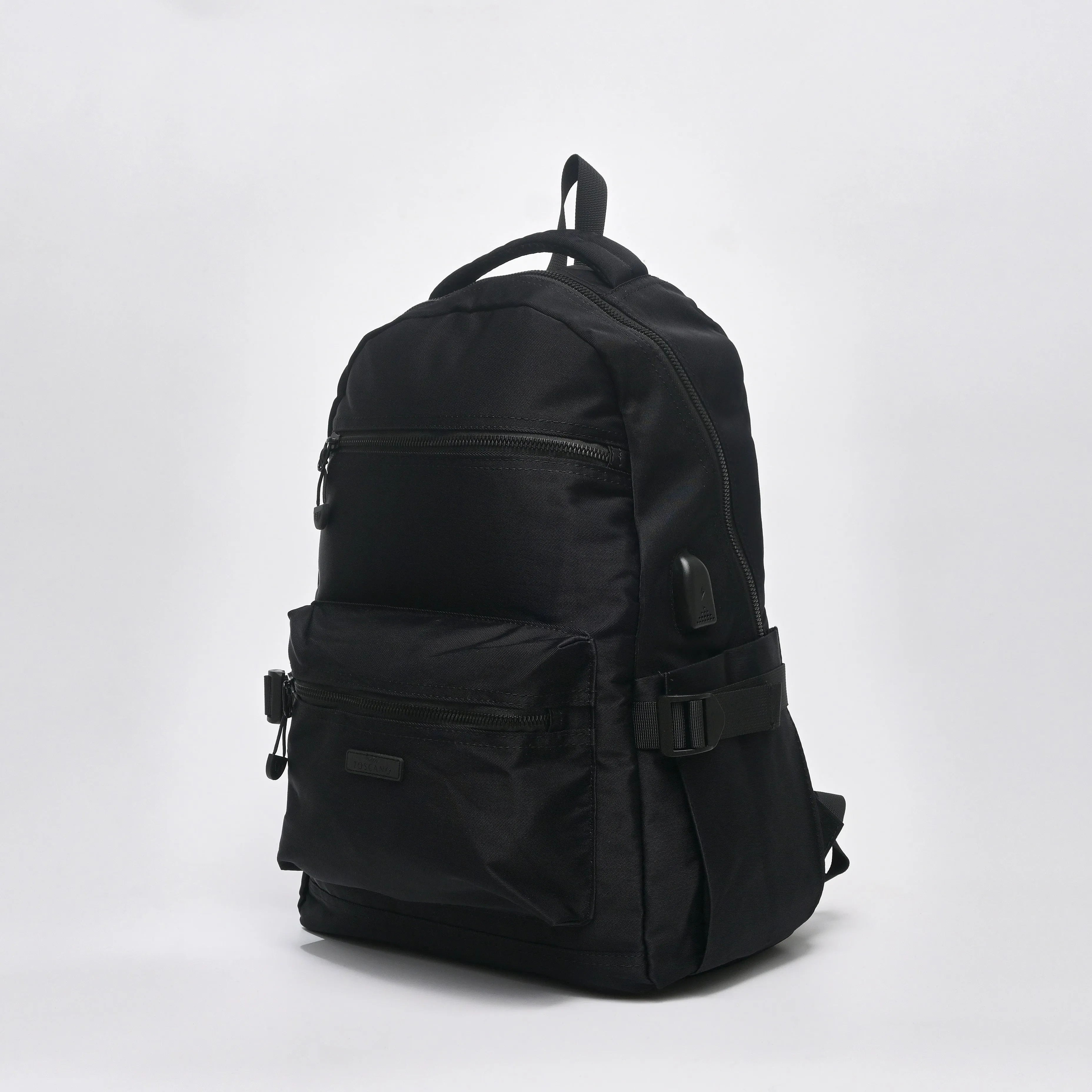 Casual laptop backpack with zipper pockets - TGBP1533NN3BK3