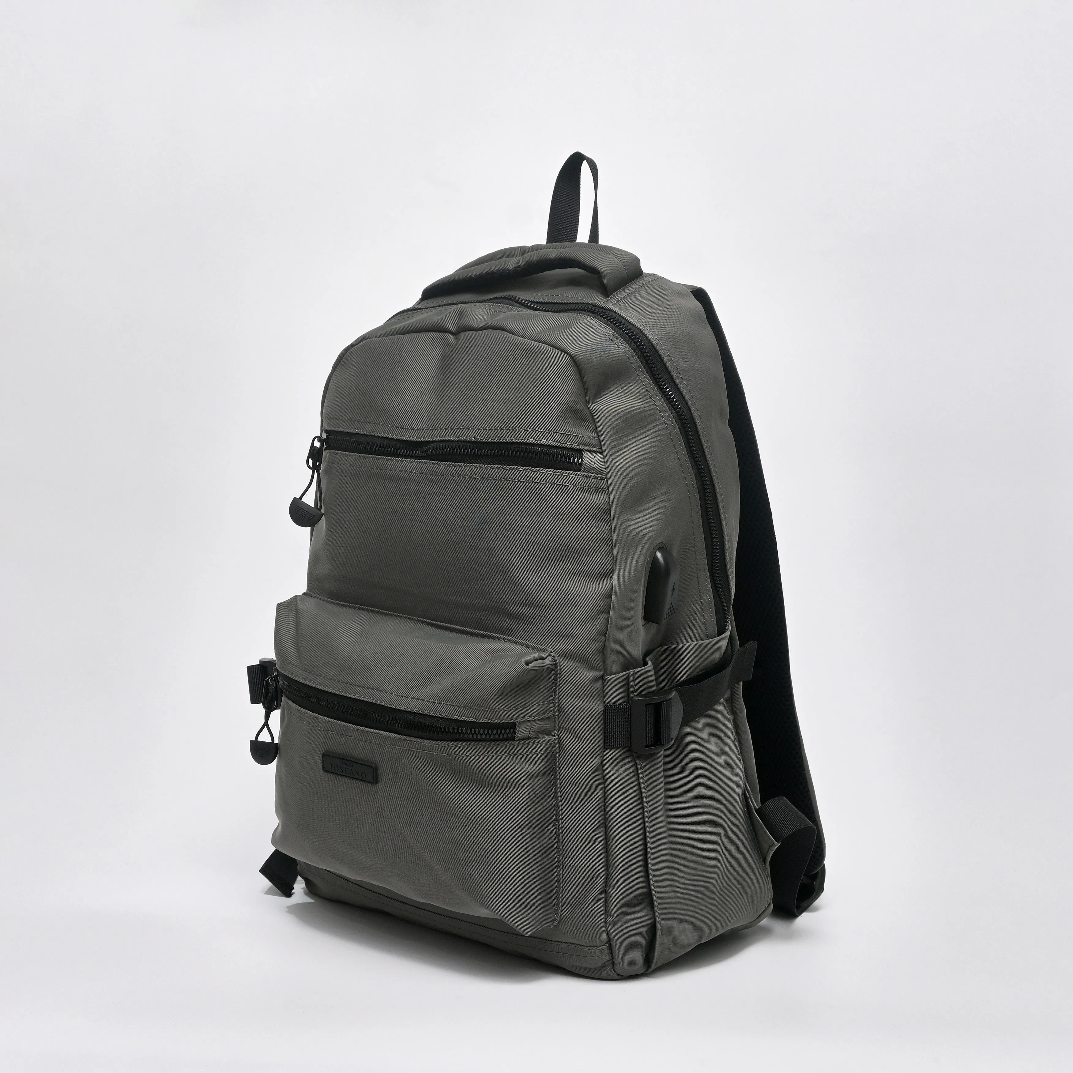 Casual laptop backpack with zipper pockets - TGBP1533NN3BK3