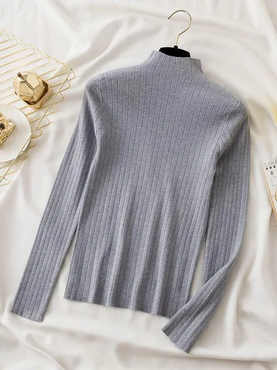 Charming Turtleneck Knitwear