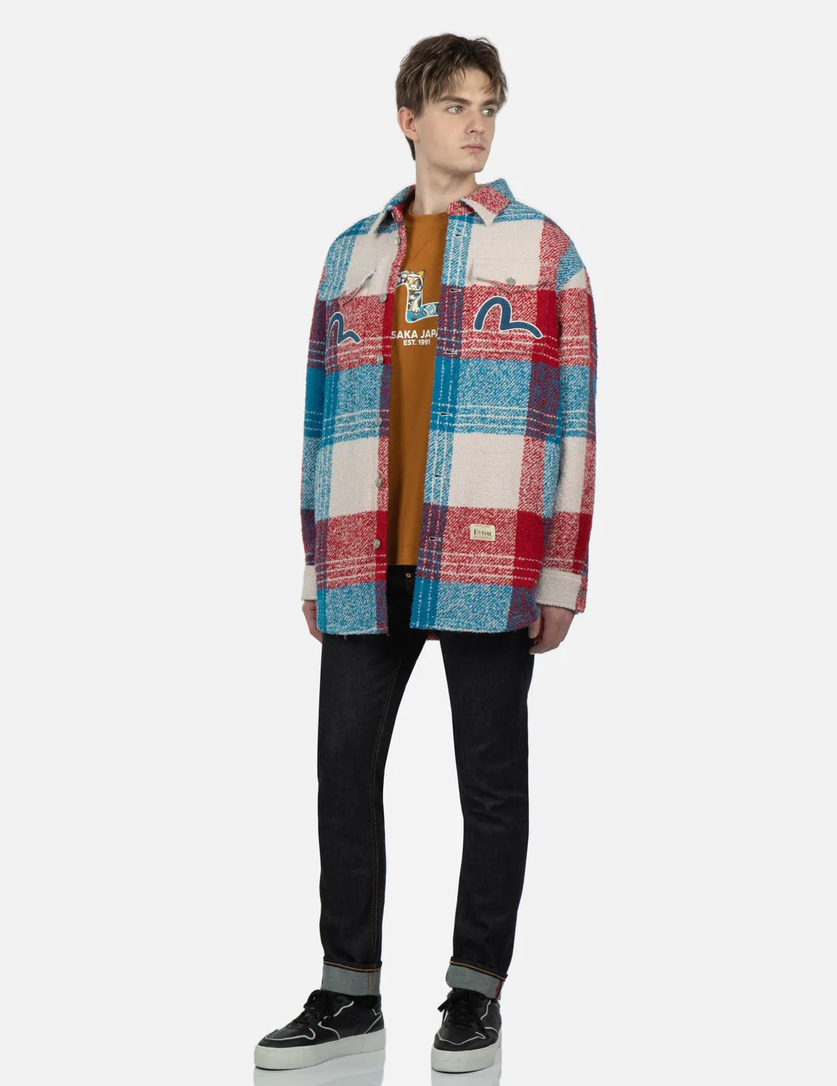 Checked Wool-mix Shirt Jacket