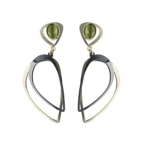 Christophe Poly Meadow Green Double Drop Post Earrings