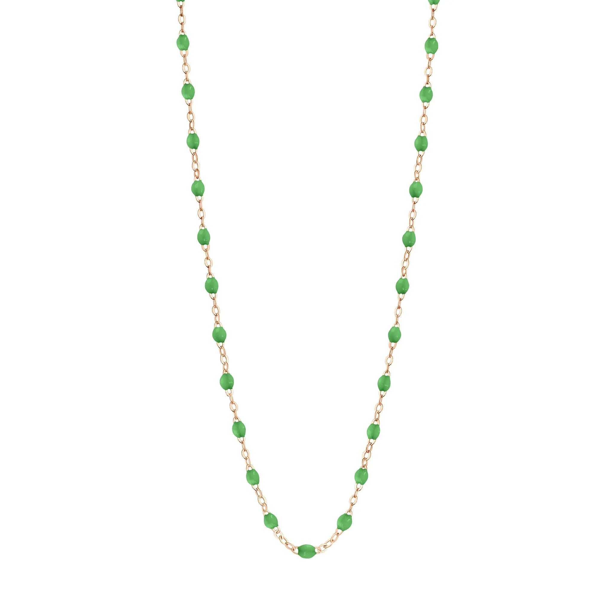 Classic Gigi Green necklace, Rose Gold, 17.7