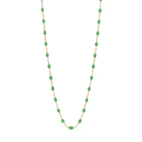 Classic Gigi Green necklace, Rose Gold, 17.7