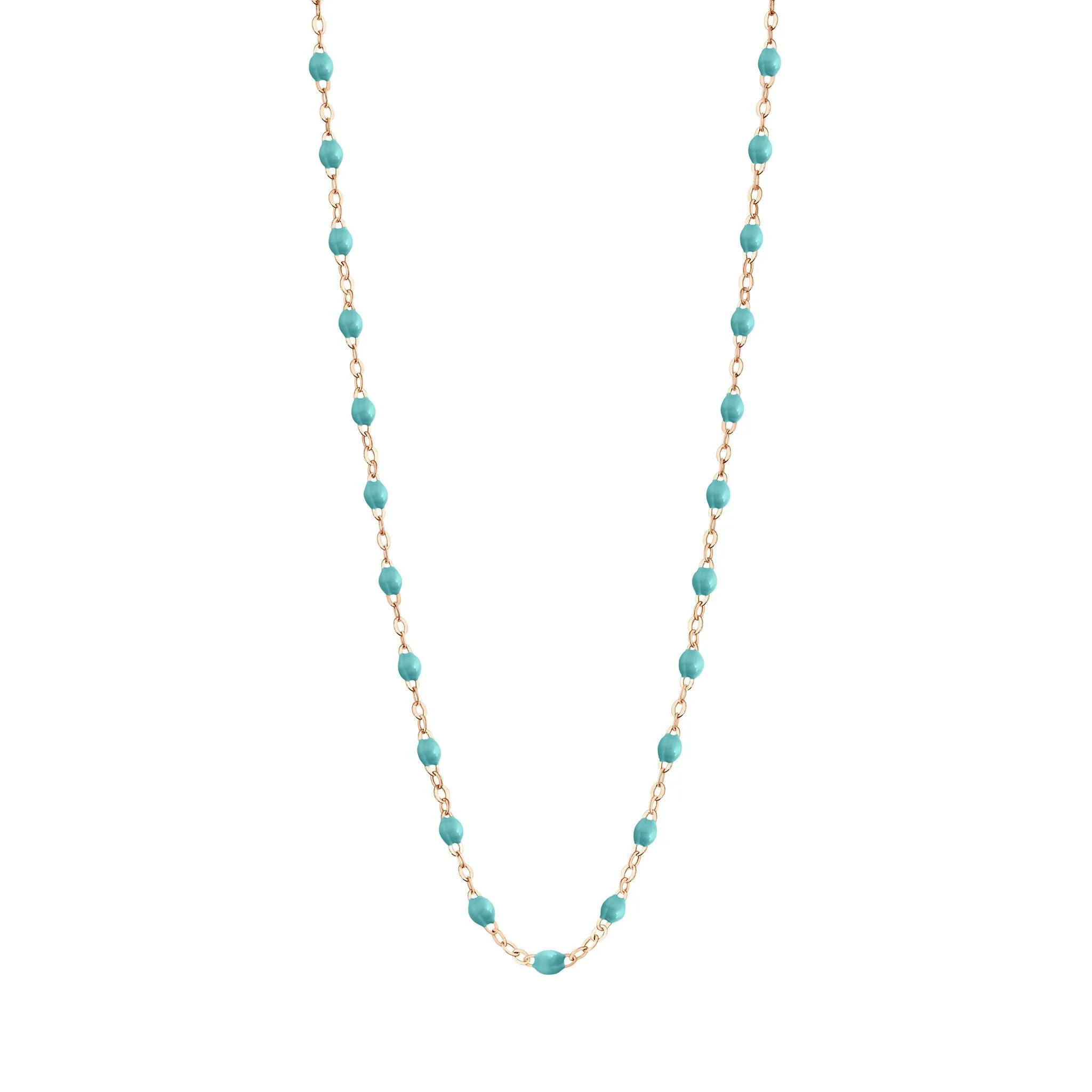 Classic Gigi Turquoise Green necklace, Rose Gold, 16.5