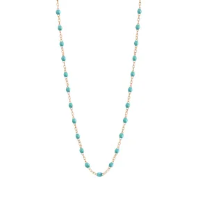 Classic Gigi Turquoise Green necklace, Rose Gold, 16.5