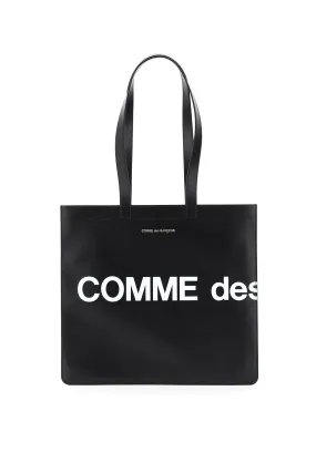 Comme des garcons wallet leather tote bag with logo SA9001HL BLACK