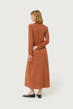 Compania Fantastica  Knit Sweater Maxi Dress -Rust