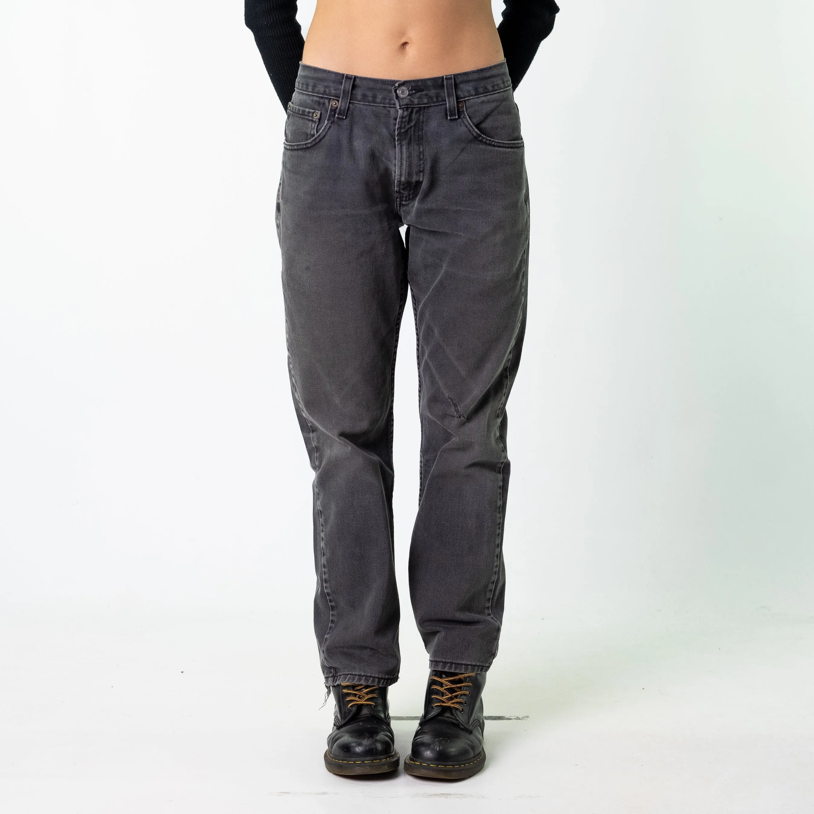 Dark Grey 90s Levi's 505s Cargo Skater Trousers Pants Jeans (30x30)